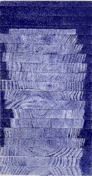 Interlinear 21 II. woodblock. 49x35cm(paper) 18x9.5cm(image) 2021