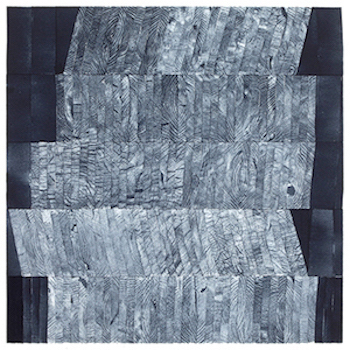 Interweave08 II. woodblock. 70x70cm(paper). 40x40cm(imaget). 2014